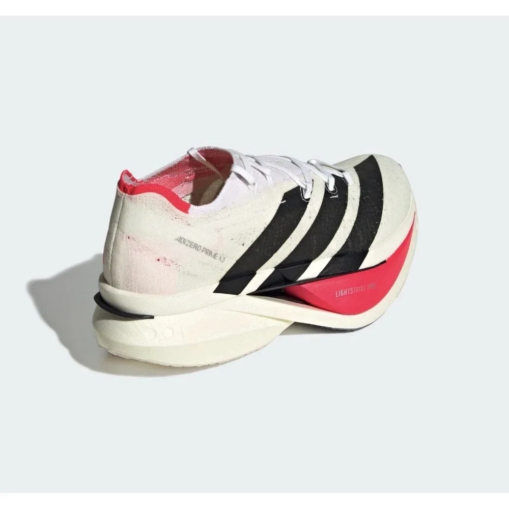 Men Size 8.5 Adidas Adizero Prime X3 Strung Sneakers Running Shoes White JR2597
